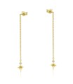Shining Designed CZ Stone With Chain Drop Earring Stud STS-5541